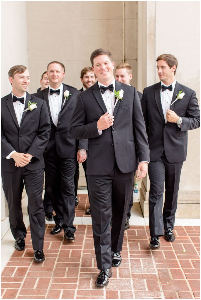 groom and groomsmen walking Elegant Anniston Country Club Wedding | Wedding Photographers in Birmingham, Alabama 88