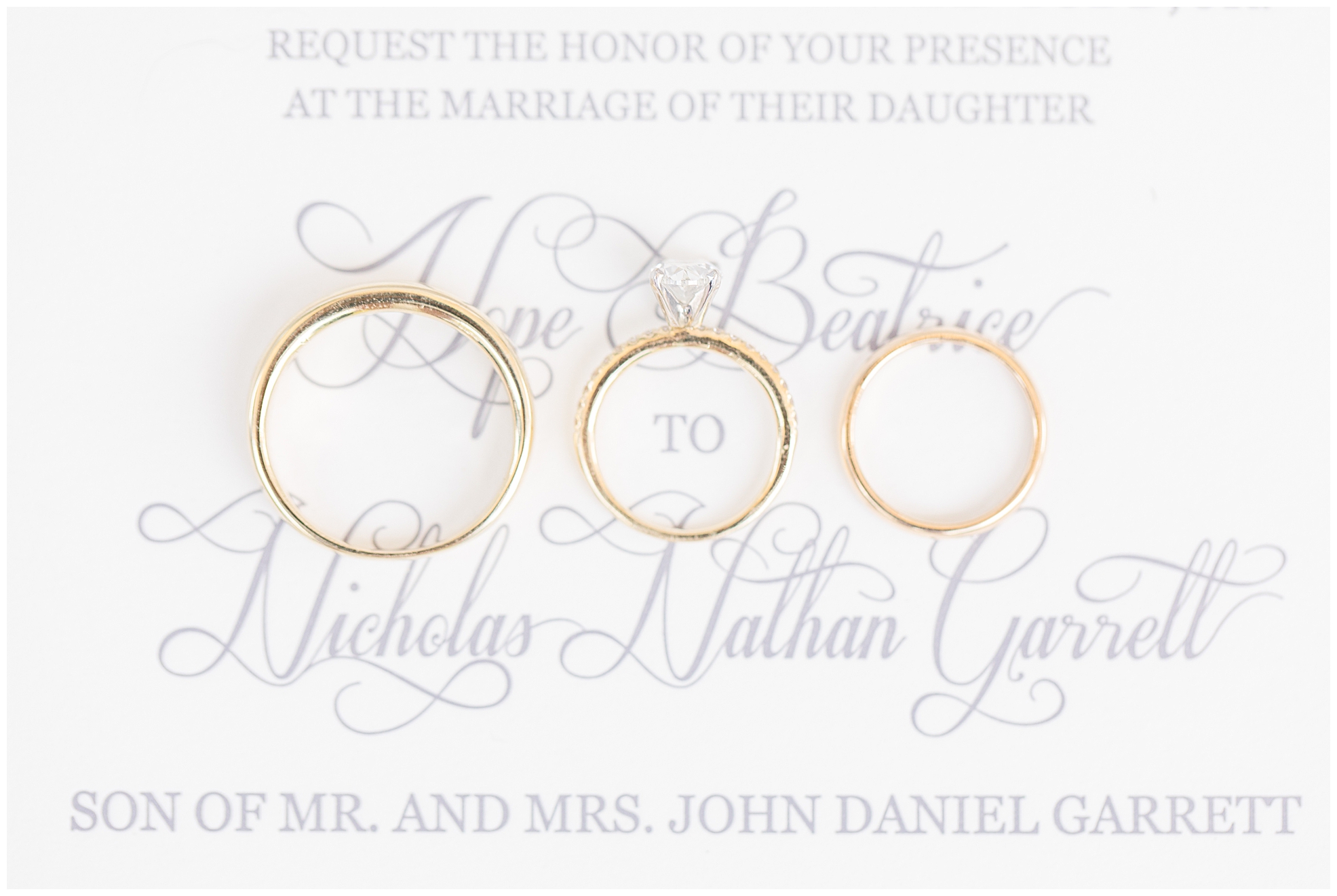Birmingham, Alabama wedding photographers Katie & Alec Photography | Blog header with rose gold wedding rings