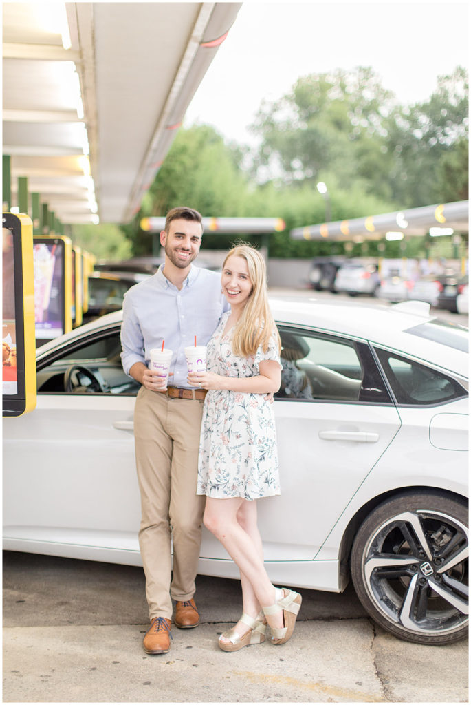 Sonic Drive in Engagement Photos with Katie & Alec photography Wedding Photographers in Birmingham, Alabama