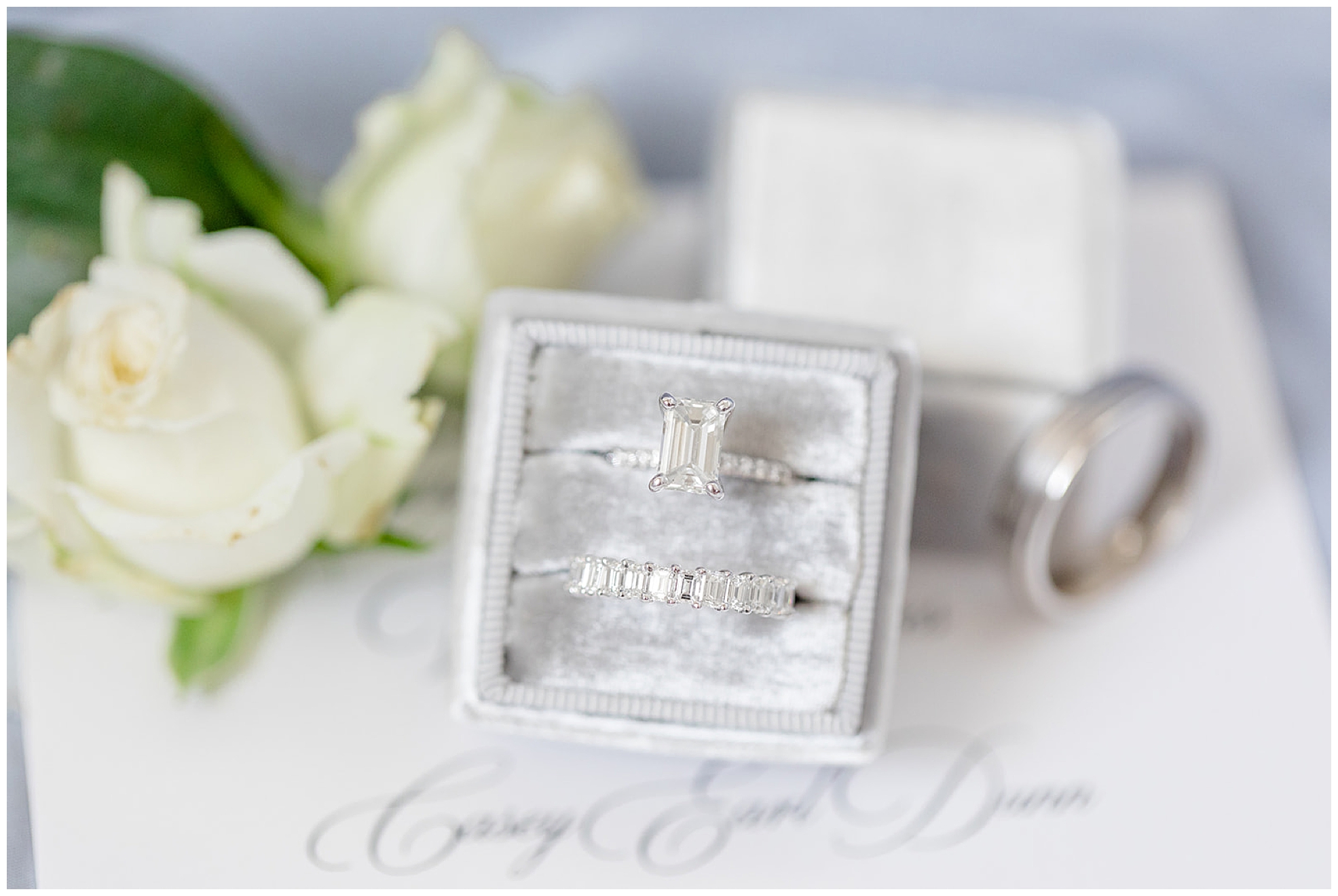 Birmingham, Alabama wedding photographers, Katie & Alec | Square cut platinum engagement ring inspiration