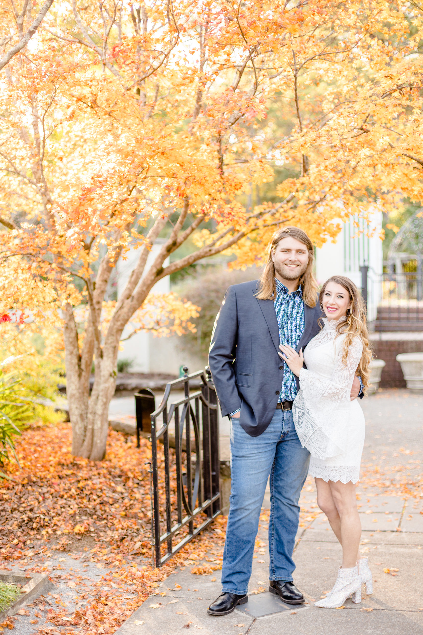 Rebecca & Drew's Fall Engagement Session at the Birmingham Botanical Gardens in Birmingham, Alabama - Katie & Alec Photography